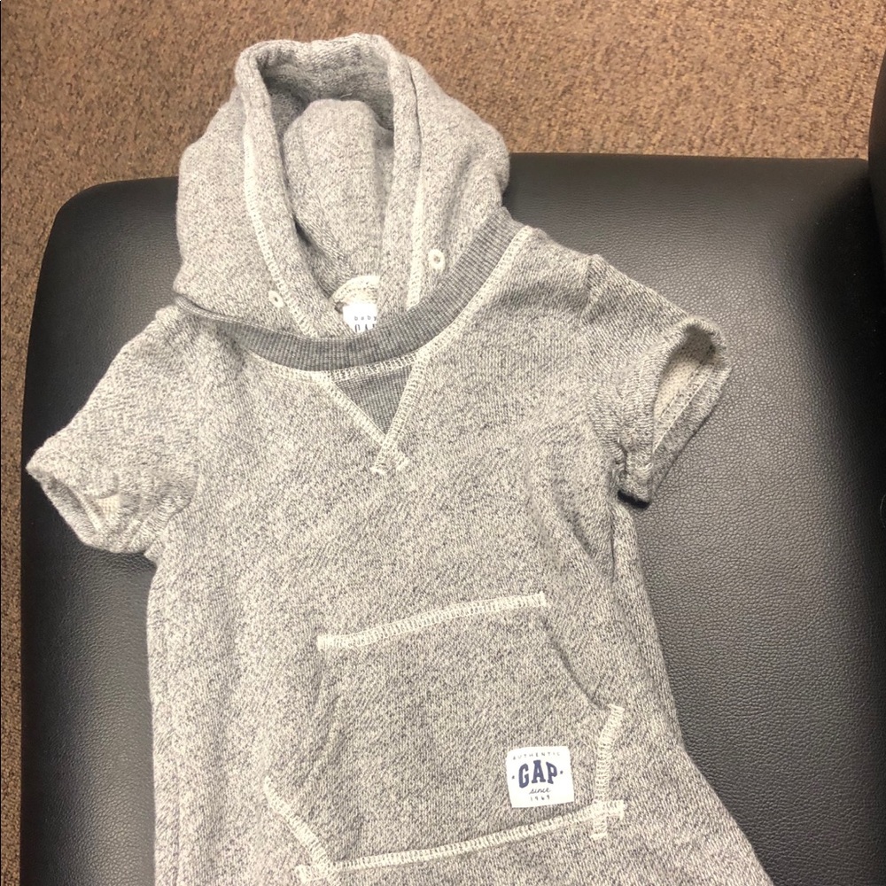 Baby boy Hoodie Shorty One-Piece in Fleece